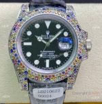 Swiss Quality Copy Rolex Submariner Limited Edition Watch Black Dial Rainbow Bezel